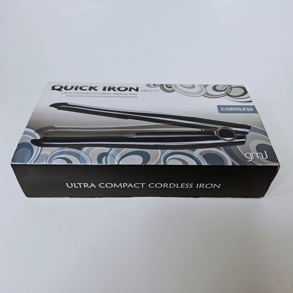 GMJ Quick Iron Ultra Compact Cordless Styling Iron Ceramic Tourmaline Plate Gift - Picture 3 of 6